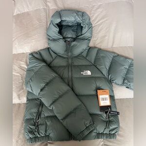 Balsam Green North Face Hooded Puffer